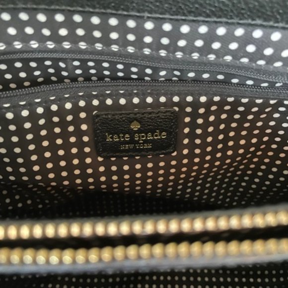Structured Black Leather Kate Spade New York Handbag - Picture 7 of 10